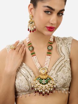 Zaveri Pearls - Multi-Color Meenakari Multistrand Jewellery Set