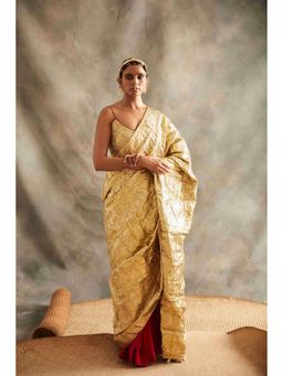 ITRH - Naqush Mulit-Color Saree With Stitched Blouse