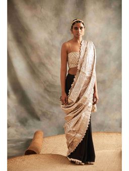 ITRH - Kaali Chandi Multi-Color Saree With Stitched Blouse