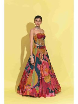 Rishi & Vibhuti - Gezzy Blue Lehenga With Blouse