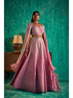 SHIAN - Lavender Embellished Lehenga with Blouse and Dupatta
