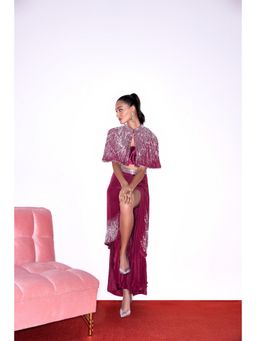SHIAN - Ruby Red Cape and Skirt Set