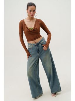FREAKINS - Mellow Indigo Super Flare Fit Jeans