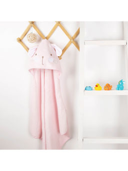 Kicks and Crawl - Pink Cute Kitty Hooded Towel