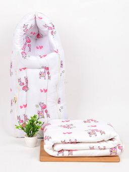 Moms Home - Organic Cotton Baby Ac Quilt with Sleeping Bag Giraffe