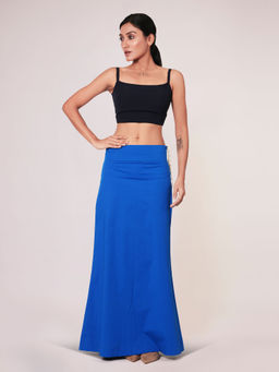 I AM BY DOLLYJAIN - Women Cobalt Blue Lycra Solid D'Coat