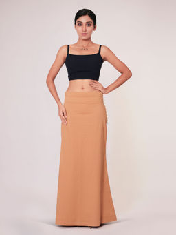 I AM BY DOLLYJAIN - Women Nude Lycra Solid D'Coat