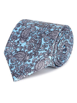 Tossido - Blue Printed Microfiber Necktie