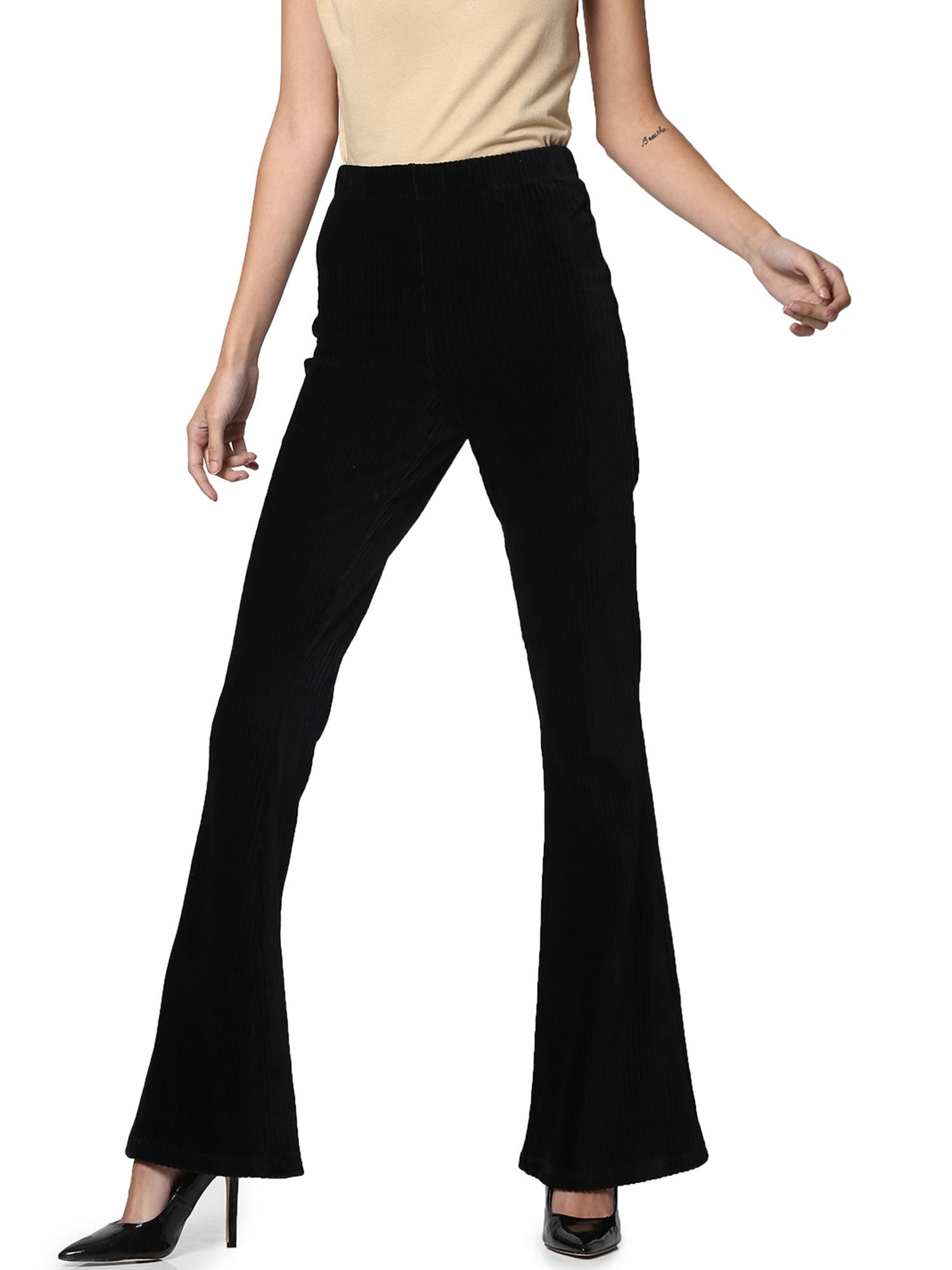 Buy ONLY Black Flared Pant Online 