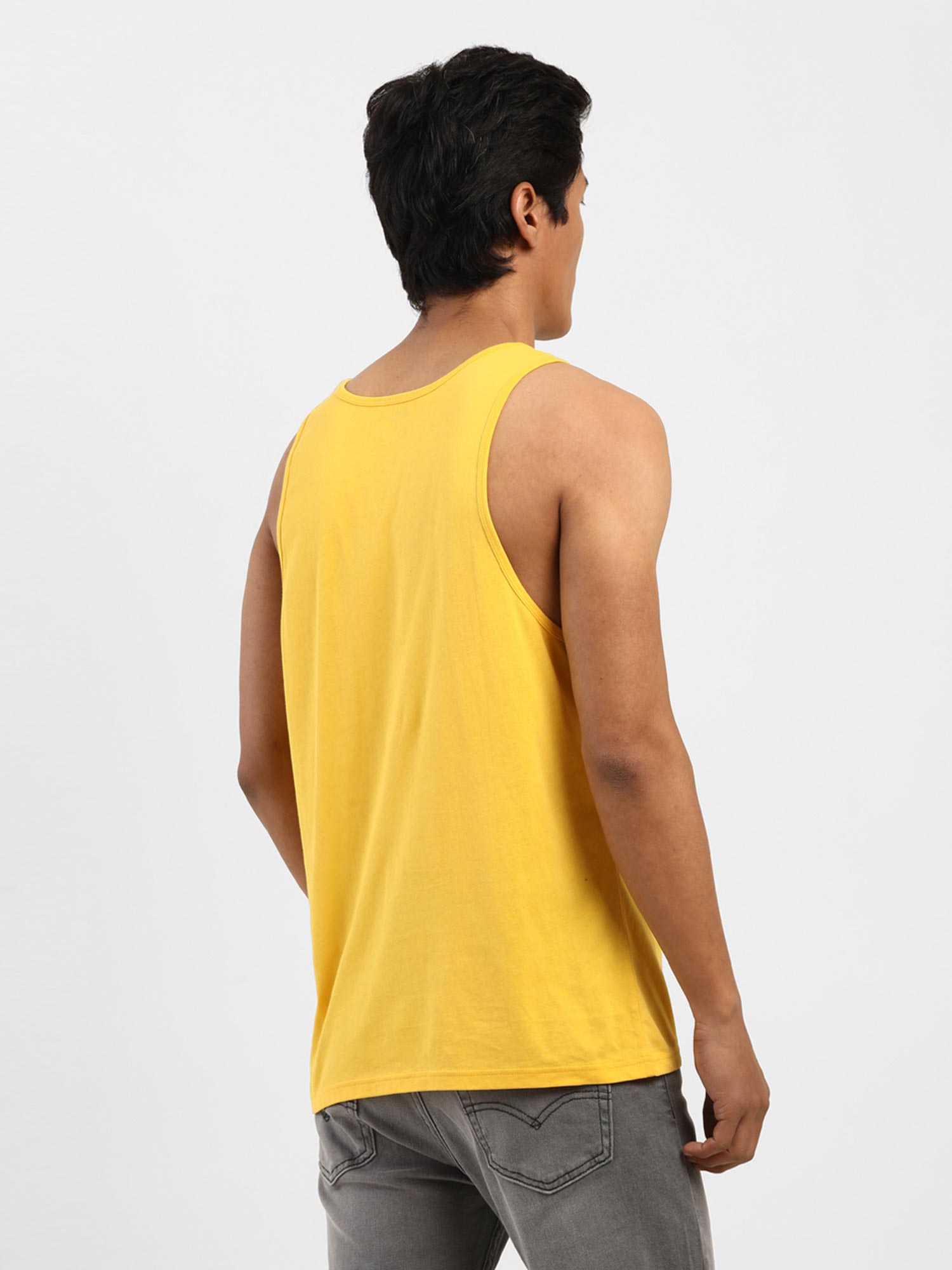 Yellow Sleeveless T-shirt 