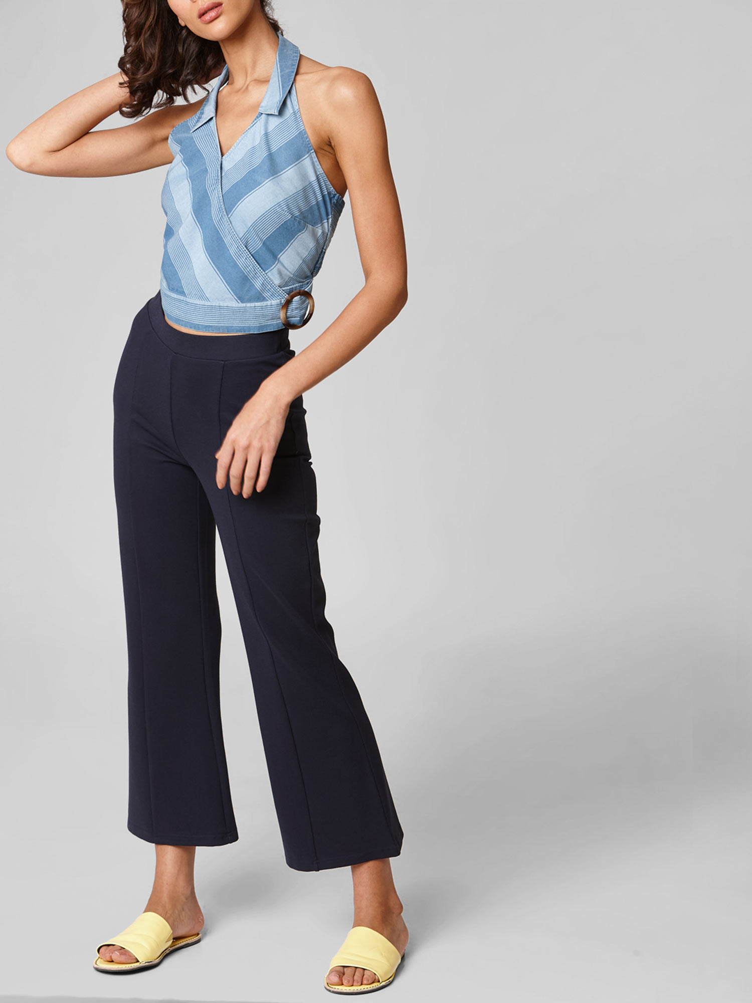 Buy Vero Moda Navy Blue High Rise Boot 