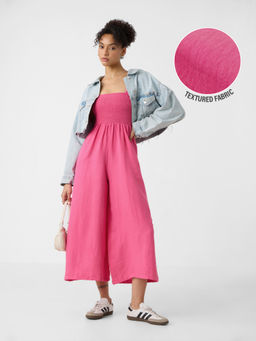 The Souled Store - Originals Solids: Fuchsia Pink Women Jumpsuit