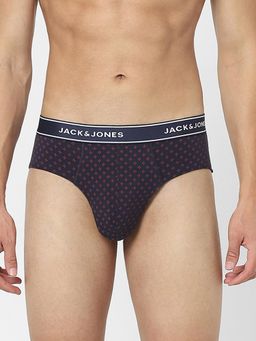 Jack & Jones - Black & Blue Printed Briefs