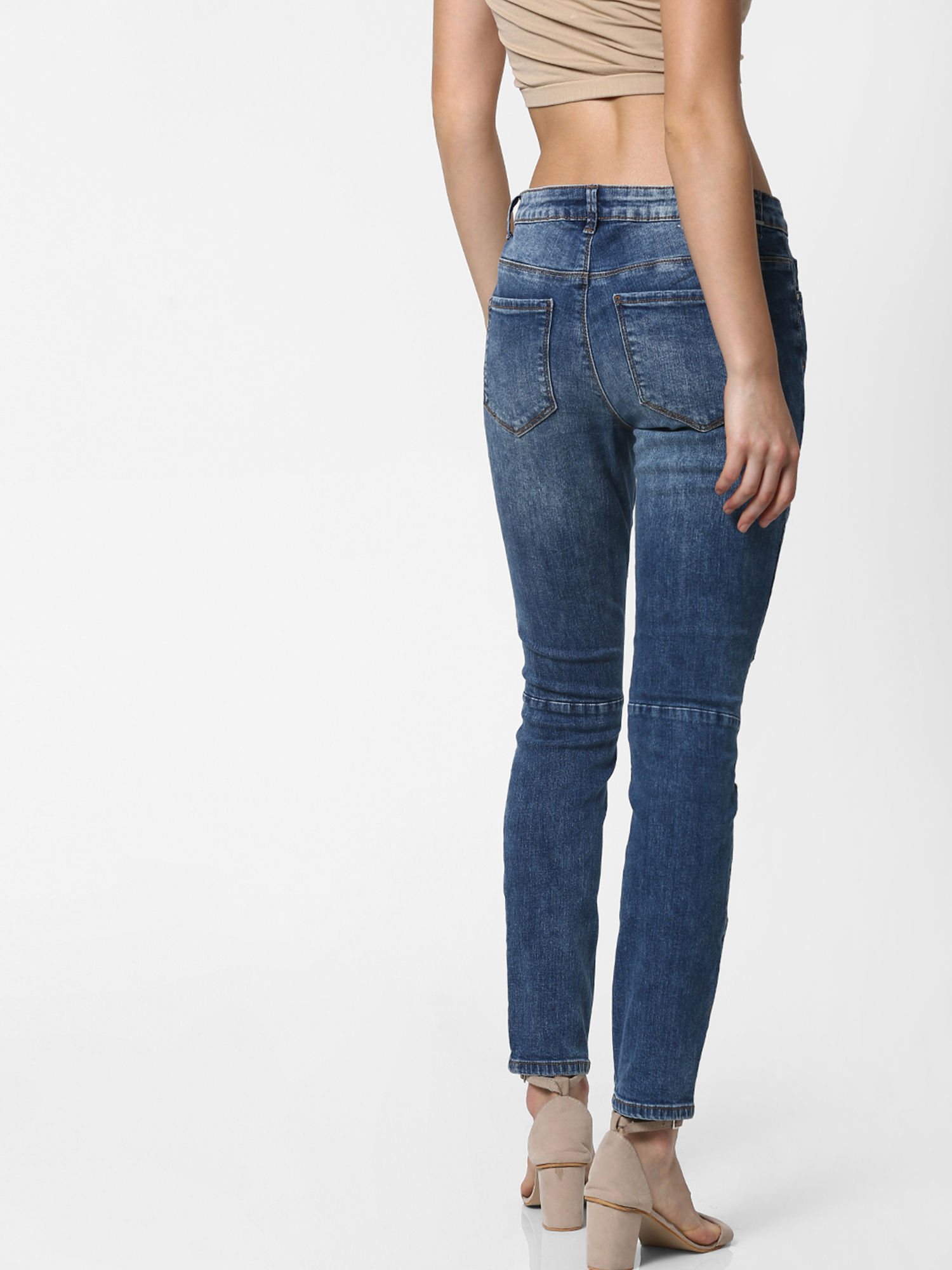 Stitch Line Detail Skinny Jeans 
