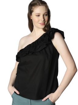 VERO MODA - Black One Shoulder Top