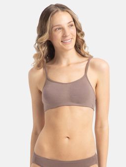 Jockey - SS12 Wirefree Non Padded Cotton Elastane Full Coverage Beginners Bra-Deep Taupe