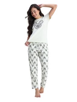 Zivame - Women Farm Lore Knit Cotton Almost Aqua T-Shirt and Pyjama