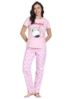 Zivame - Women Farm Lore Knit Cotton Fairy Tale T-Shirt and Pyjama