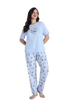 Zivame - Women Cup Cake Knit Poly Orchid Tint T-Shirt and Pyjama