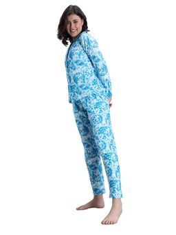 Zivame - Women Buttersoft Knit Poly Hawaiian Ocean Shirt and Pyjama