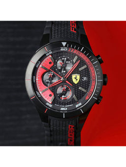 Scuderia Ferrari - Black Dial Round Analog Watch-0830260