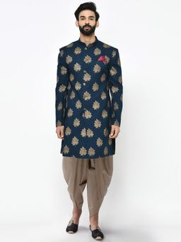 KISAH - Men Blue Sherwani (Set of 2)