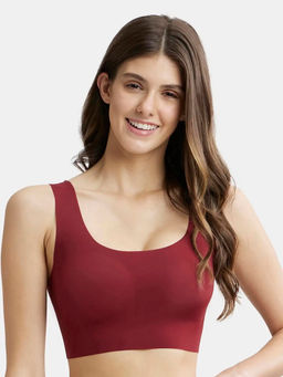 Jockey - 1839 Wirefree Padded Soft touch Microfiber Elastane Lounge Bra - Pomegranate