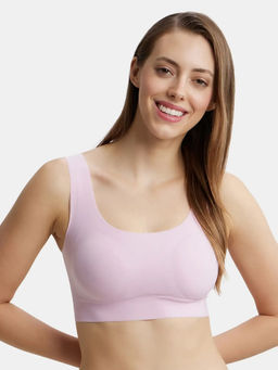 Jockey - 1839 Wirefree Padded Soft touch Microfiber Elastane Lounge Bra - Fragrant Lily