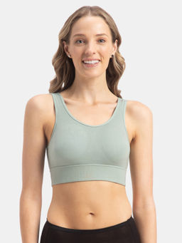 Jockey - JW12 Wirefree Padded Tencel Lyocell Elastane Lounge Bra - Iceberg Green