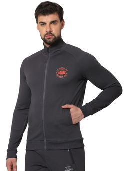 Jack & Jones - Dark Grey Zip Up Sweatshirt