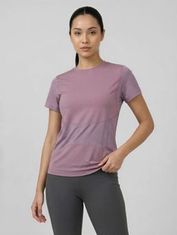 Fitkin - Women Mauve Sculpt Air Mesh T-Shirt