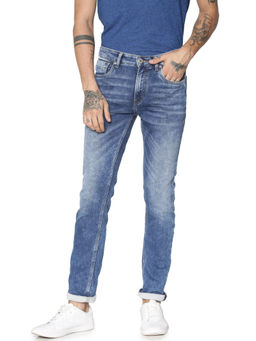 Jack & Jones - Blue Washed Ben Skinny Fit Jeans