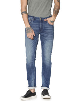 Jack & Jones - Blue Washed Ben Skinny Fit Jeans