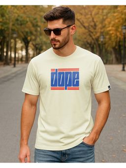 Bewakoof - Men Off White Dope Typography T-Shirt