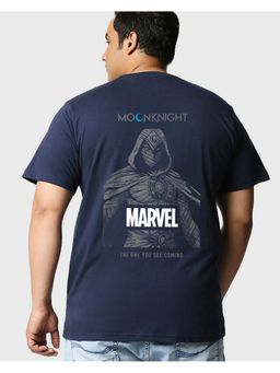 Bewakoof - Marvel Men Blue Marvel's Moon Knight Graphic Printed Plus Size T-Shirt