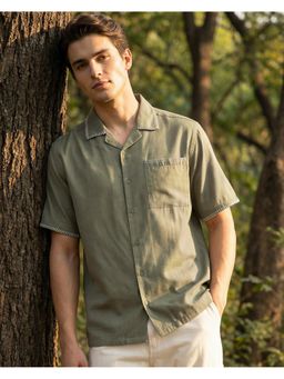 Bewakoof - Men Sage Green Oversized Shirt