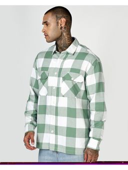 Bewakoof - Men Green Checked Oversized Shirt