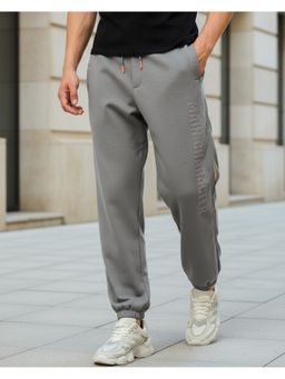 Bewakoof - Men December Sky Grey Side Panel Oversized Joggers