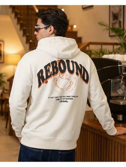 Bewakoof - S.W.Smiley Men Gardenia Rebound Graphic Printed Oversized Hoodie