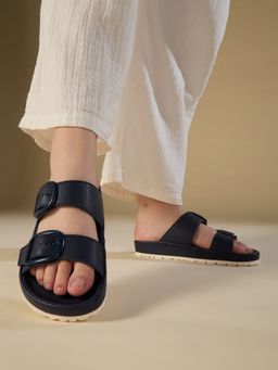 Inc.5 - Women Navy Casual Solid Round Toe Sandals