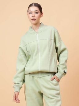 Fitkin - Women Pista Green Active Heat Bomber Jacket