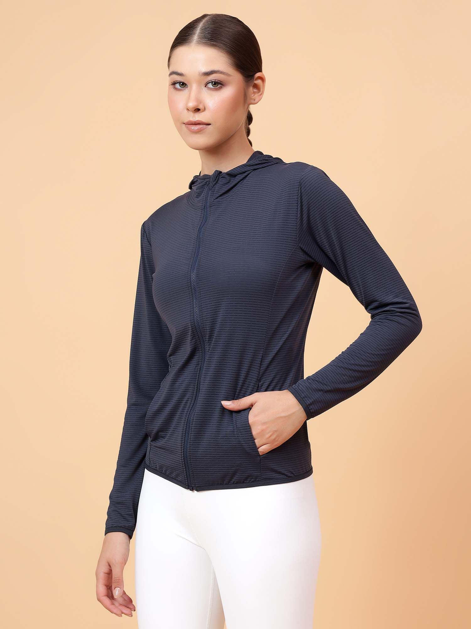 fitkin Women Dark Grey Shape You Performance Jacket-picture-14