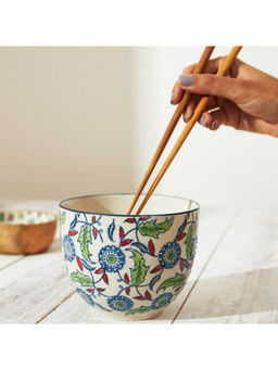 Chumbak - Jaipur backyard Bowl & Chopsticks (Set of 3)