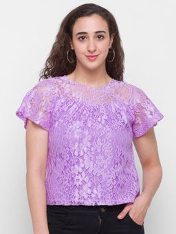 Globus - Purple Self Design Top