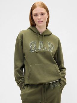 GAP - Women Olive Logo Relaxed Fit Hoodie