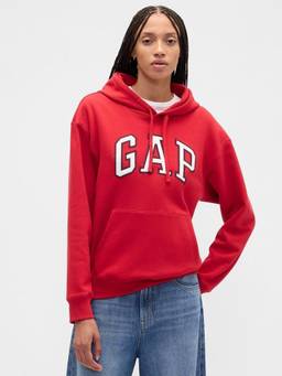 GAP - Women Red Logo Hooded Hoodie