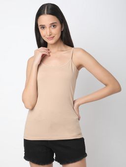 R&B - Women Nude Solid Regular Camisole