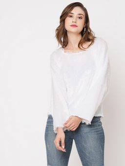 ASHTAG - Snow White Faux Fur Top