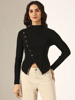 SHOWOFF - Women Knitted Black Top