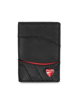 Ducati - Enzo Black Genuine Leather Card Case for Men
